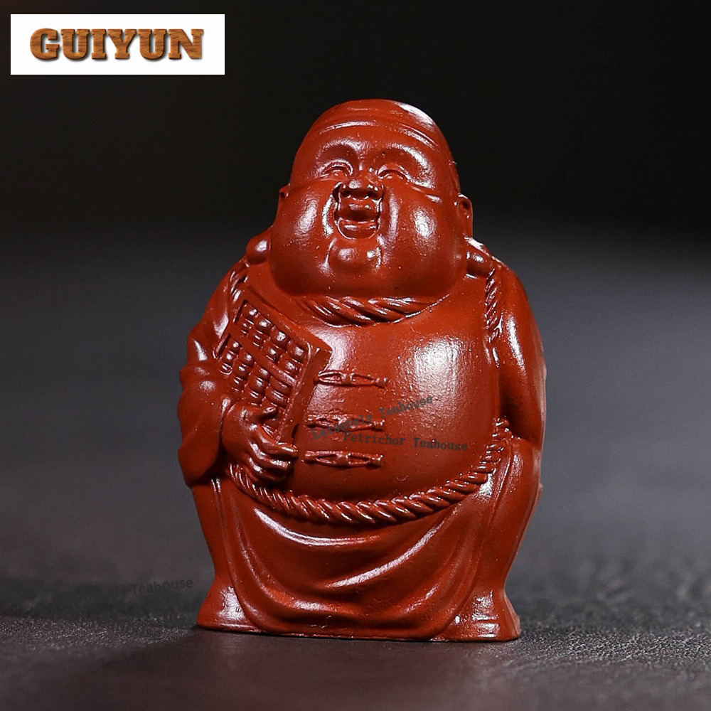 Vintage Collectible Ornaments - Yixing Purple Clay God Of Wealth