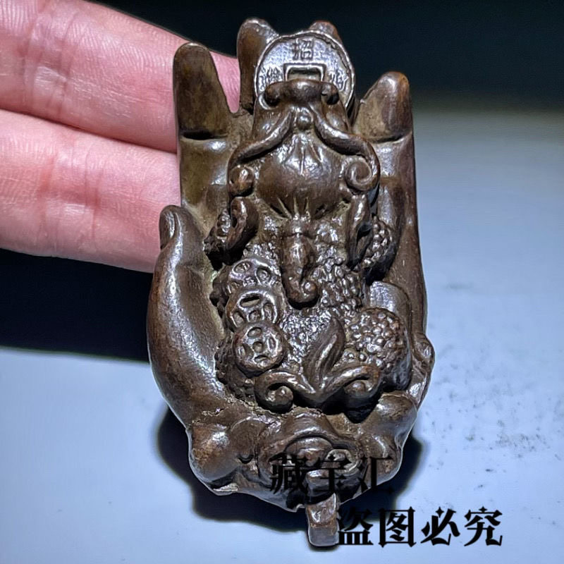 Vintage Collectible Ornaments - Old Collection Antique Solid Brass Lucky