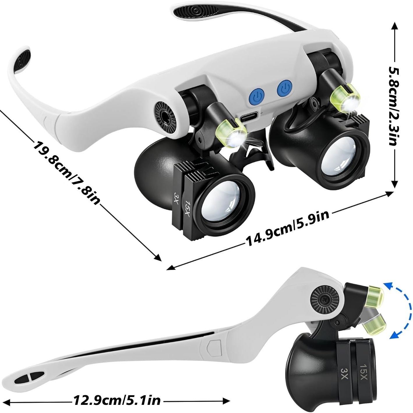 Head-mounted LED Magnifying Gl - đánh giá và giá Darkroom Enlarger Lens