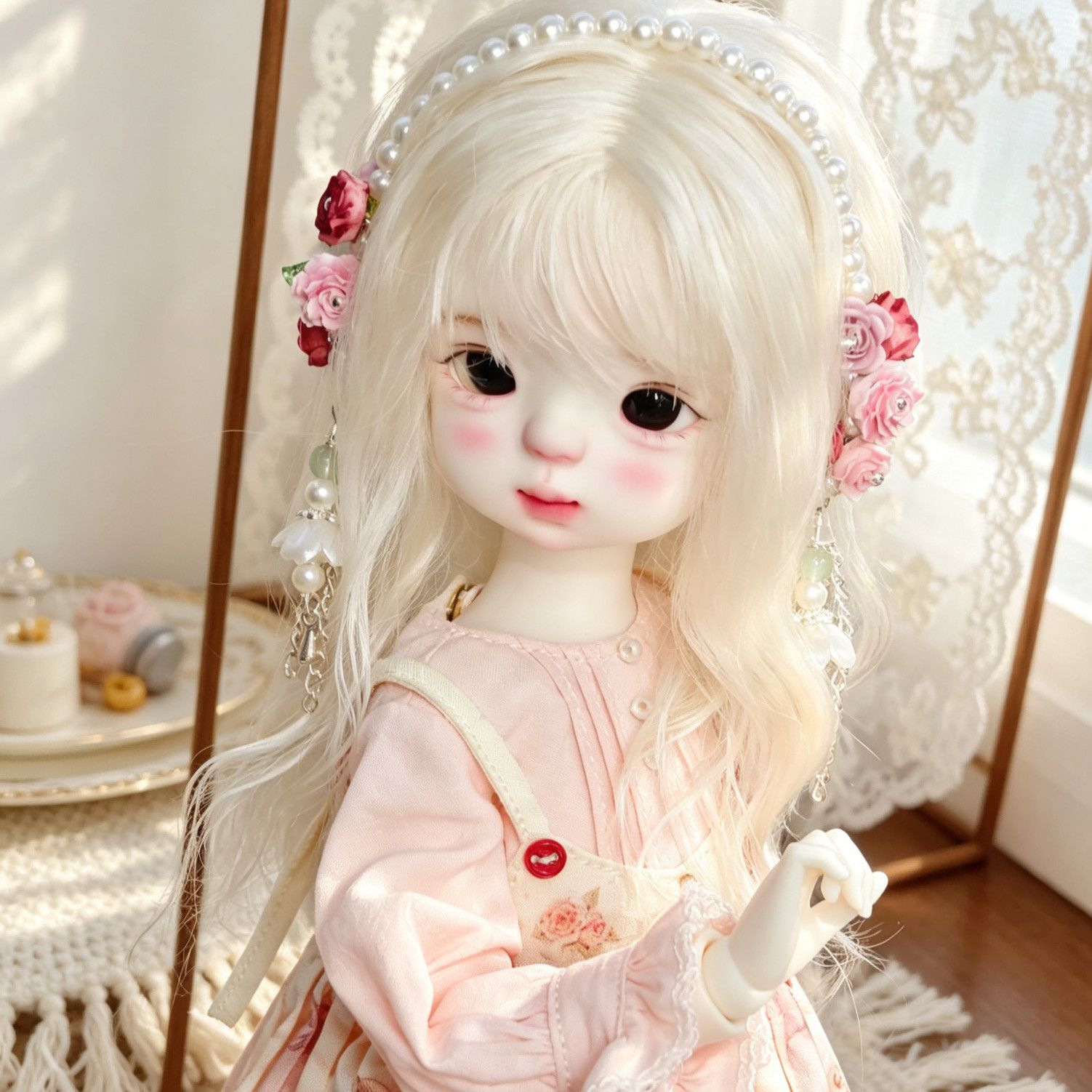 Hand Made Pearl Flower Doll He - đánh giá và giá Vintage Collectible Accessories