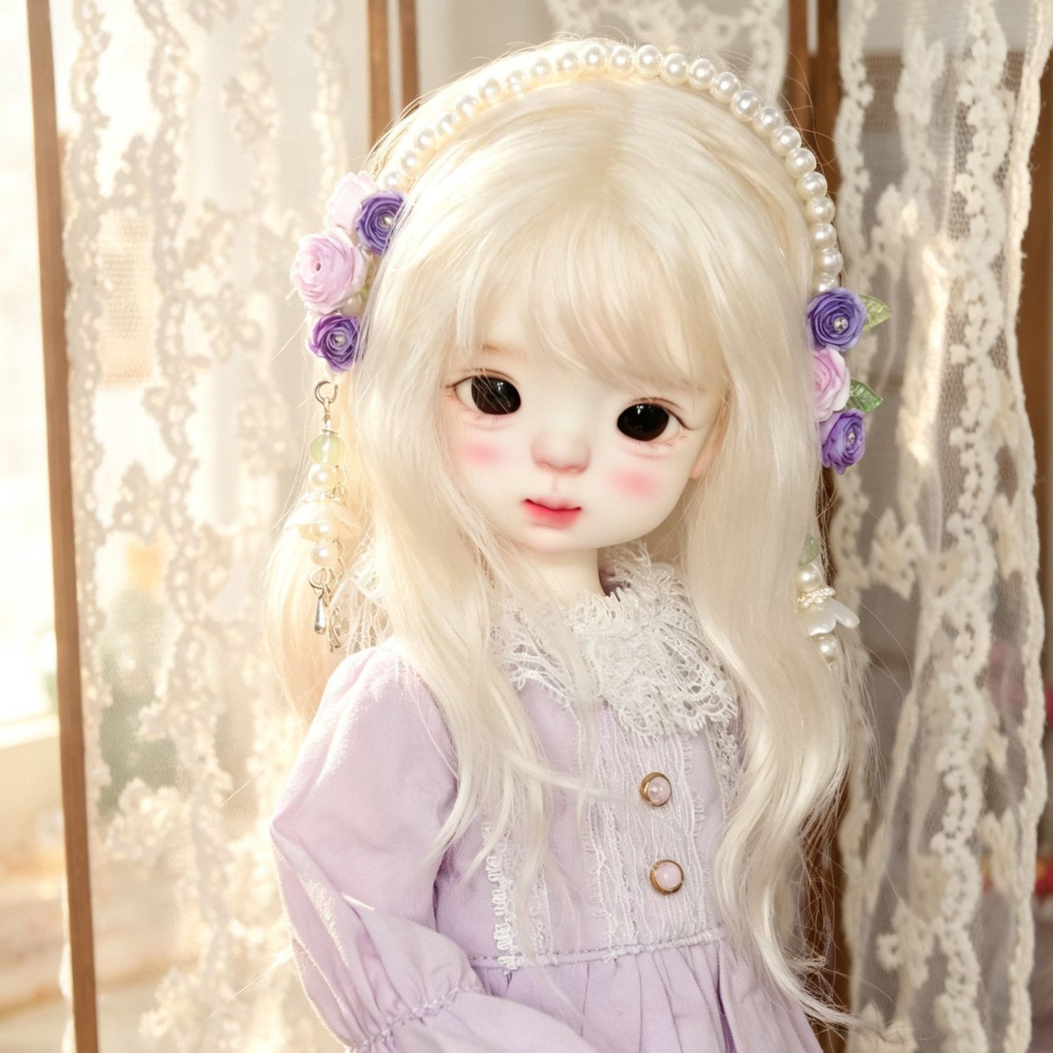Hand Made Pearl Flower Doll He - đánh giá và giá Vintage Collectible Accessories