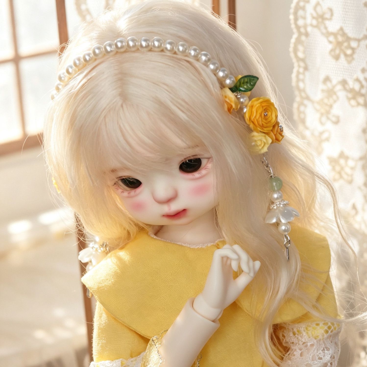 Hand Made Pearl Flower Doll He - đánh giá và giá Vintage Collectible Accessories